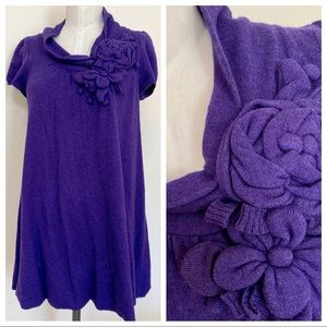 MOTH Short Sleeve Knit Cowl Neck Tunic Size Medium